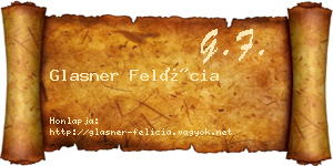 Glasner Felícia névjegykártya